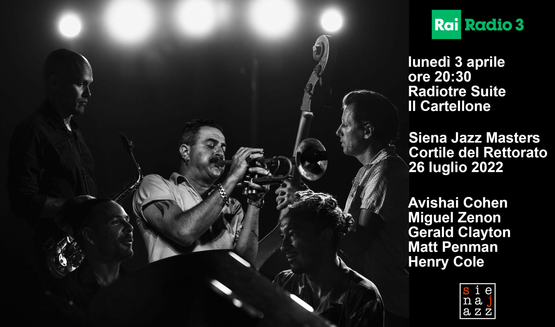 Siena Jazz Masters su Rai Radio 3